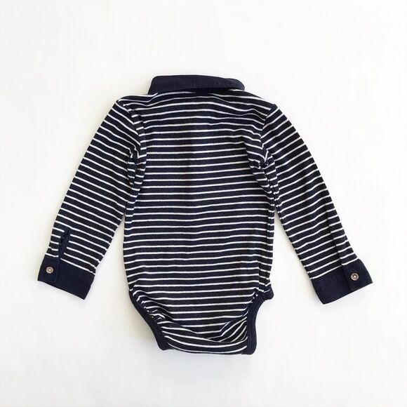 H&M stripe ribbed diaper shirt EUC 12-18 months - Picture 2 of 4